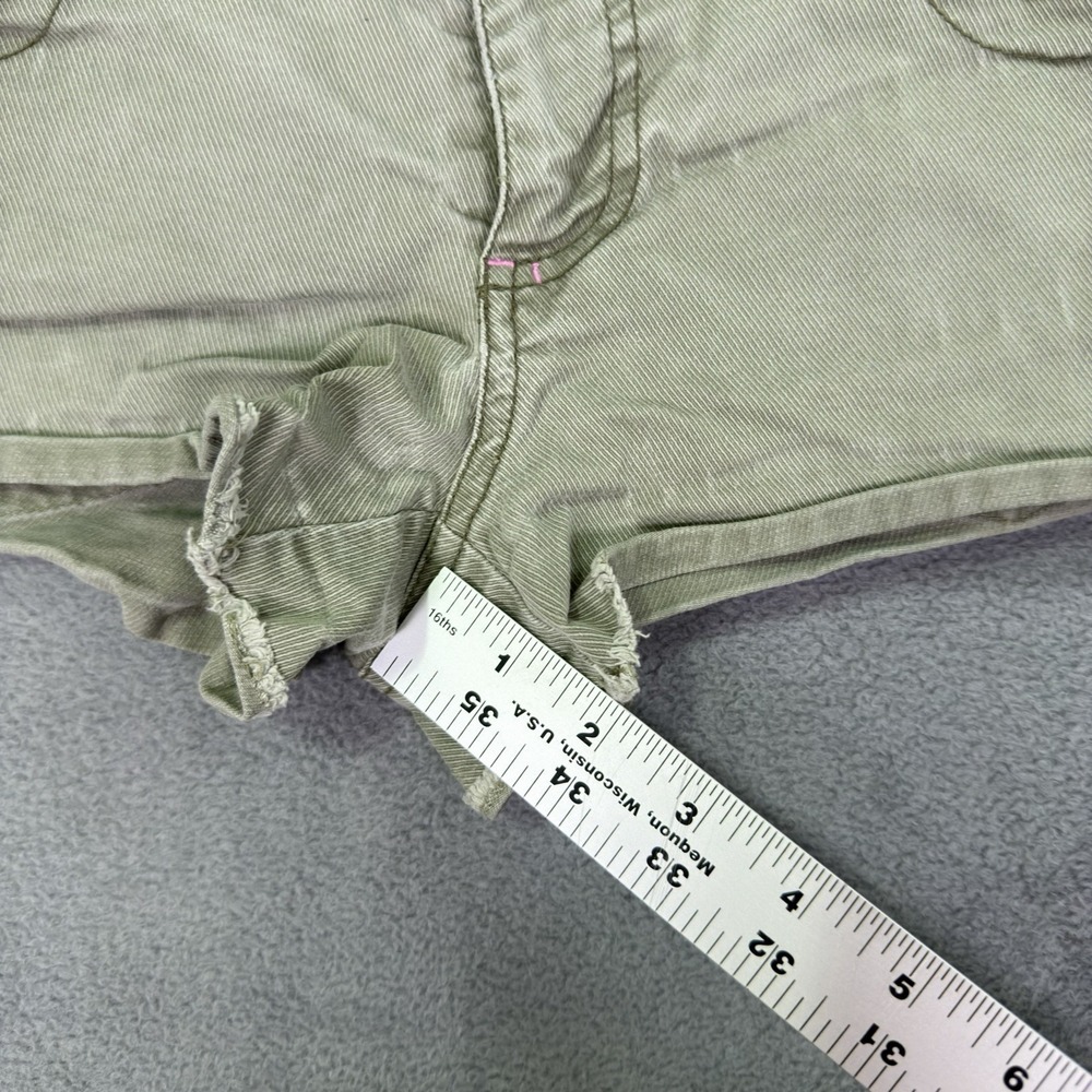 American Eagle Shorts Womens 0 Army Green Low Rise 2" Inseam Stretch Rhinestone - Picture 5 of 8